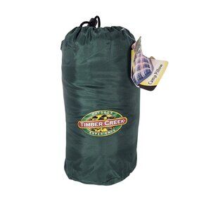 Timber Creek  Outdoor Camping Pillow Green Flannel & Nylon w bag NWT 17 X 10 pe